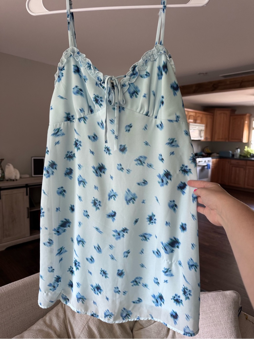 Wild Fable Light Blue Floral Slip Dress